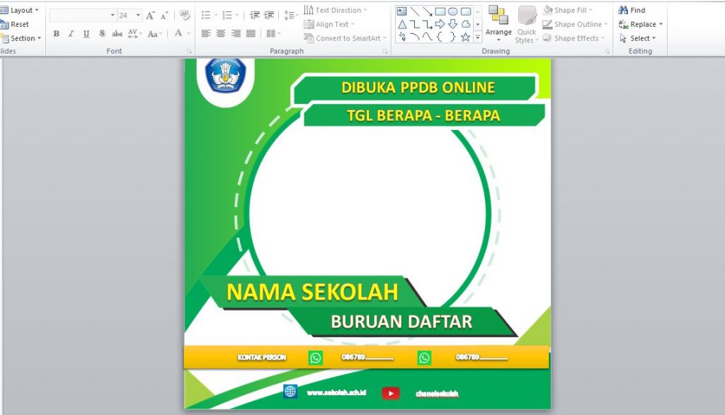 Download Template Twibbon PPDB