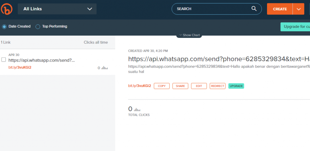 bitly link whatsapp