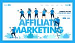 People join hands and invite in affiliate program, Refer a friend to looking for many downline and reseller, Network and seo optimization in marketing and business.