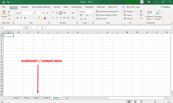 Workbook dan Worksheet Microsoft Excel 4