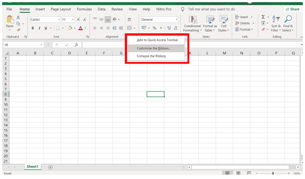 Ribbon Microsoft Excel 4