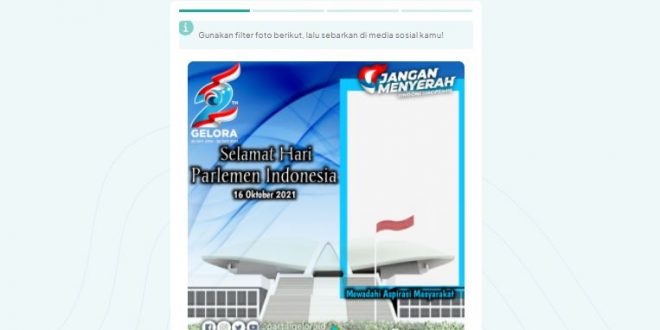 Twibbon Hari Parlemen Indonesia 2021 poster