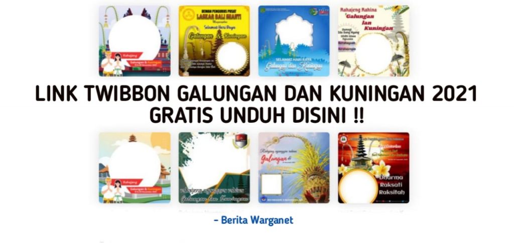 Link Twibbon Galungan dan Kuningan 2021
