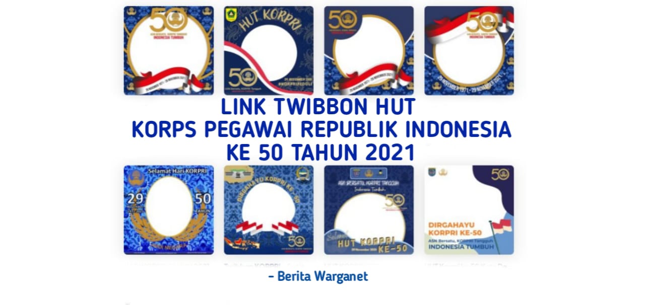 Link Twibbon HUT Korps Pegawai Republik Indonesia 2021