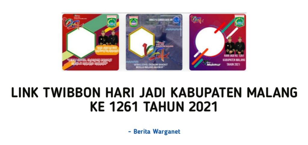 Link Twibbon hari Jadi Kabupaten Malang Ke 1261