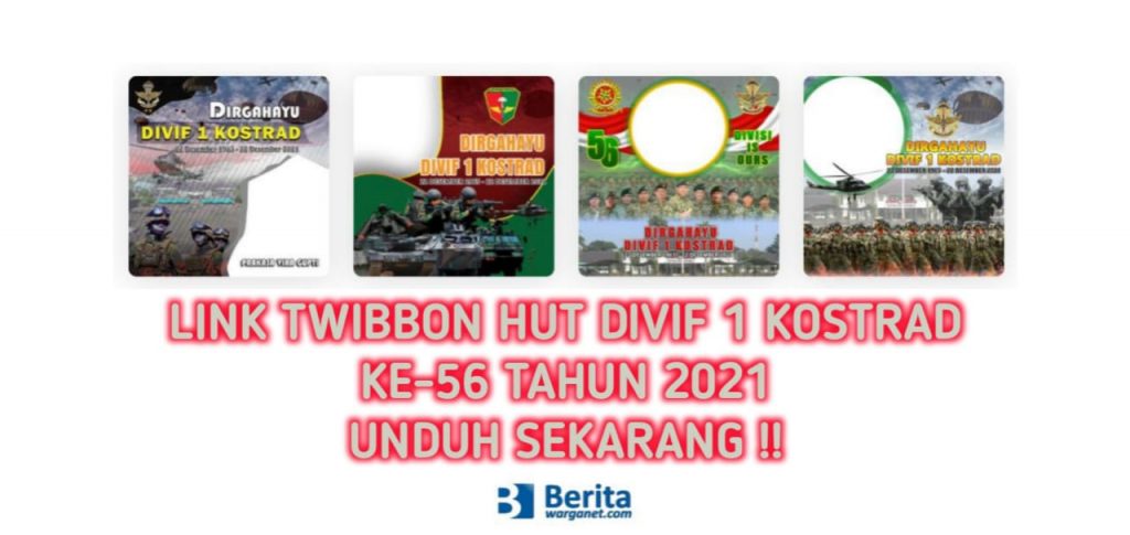 Twibbon HUT Divif 1 Kostrad 2021