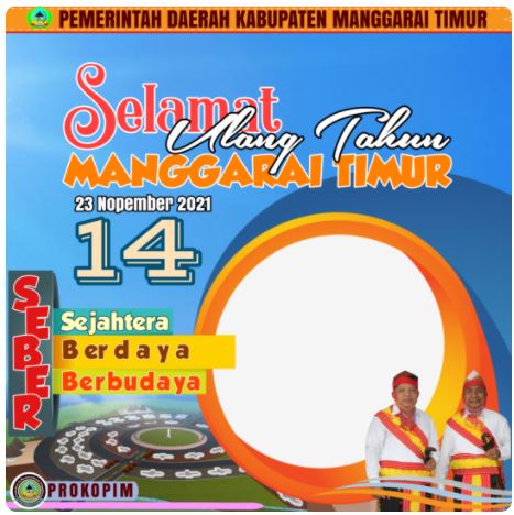 Twibbon HUT Kabupaten Manggarai Timur 2021 Pilihan 1