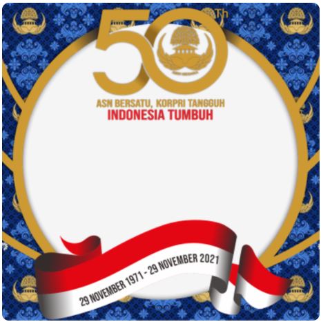 Twibbon HUT Korps Pegawai Republik Indonesia 2021 Pilihan 1