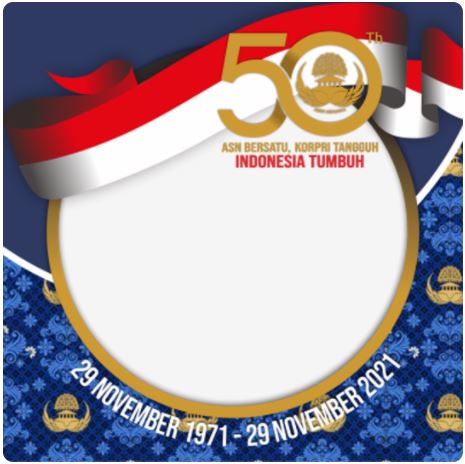 Twibbon HUT Korps Pegawai Republik Indonesia 2021 Pilihan 2