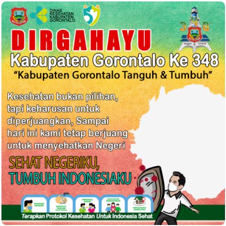 Twibbon Hari Jadi Kabupaten Gorontalo 2021 Pilihan 2