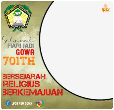 Twibbon HUT Kabupaten Gowa 2021 Pilihan 1