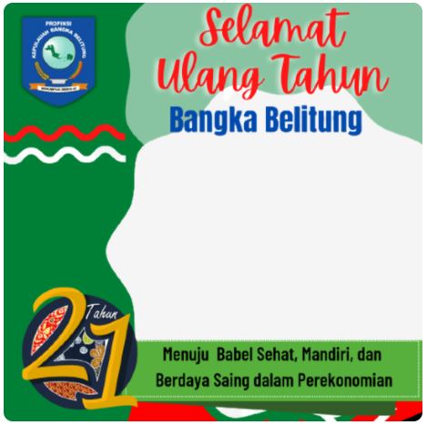 Twibbon HUT Provinsi Bangka Belitung 2021 Pilihan 3