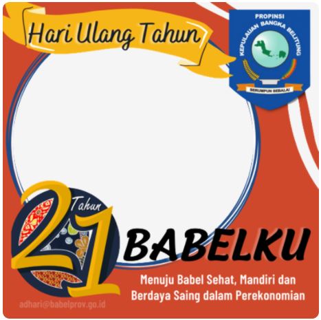 Twibbon HUT Provinsi Bangka Belitung 2021 Pilihan 5