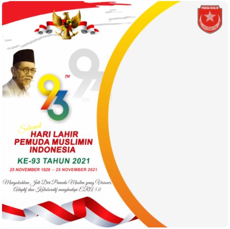 Twibbon Milad Pemuda Muslimin Indonesia ke-93 Pilihan 1