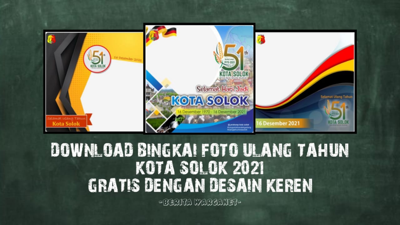 Download Bingkai Foto Ulang Tahun Kota Solok 2021