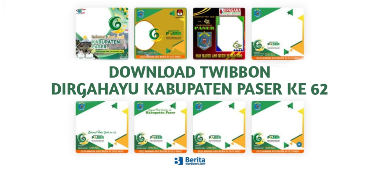 Download Twibbon Dirgahayu Kabupaten Paser Ke 62