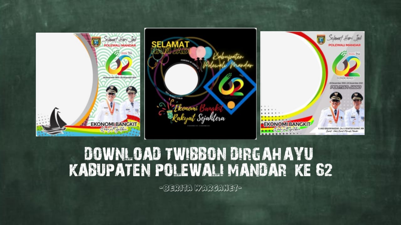 Download Twibbon Dirgahayu Kabupaten Polewali Mandar ke 62