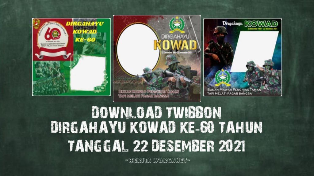Download Twibbon Dirgahayu Kowad Ke-60 Tahun