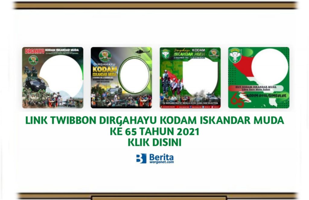 Link Twibbon Dirgahayu Kodam Iskandar Muda Ke 65 Tahun 2021