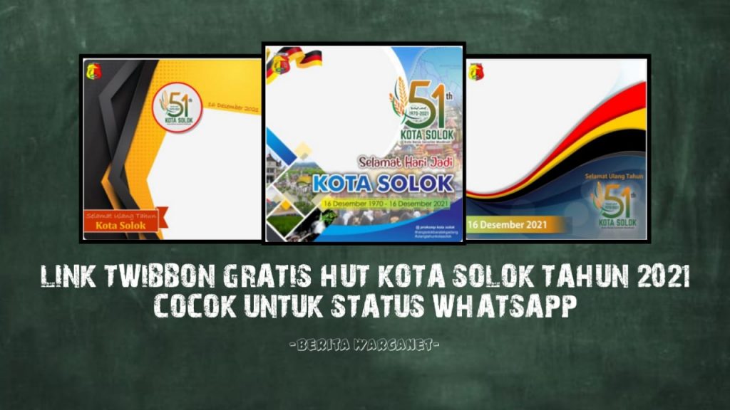 Link Twibbon Gratis HUT Kota Solok Tahun 2021