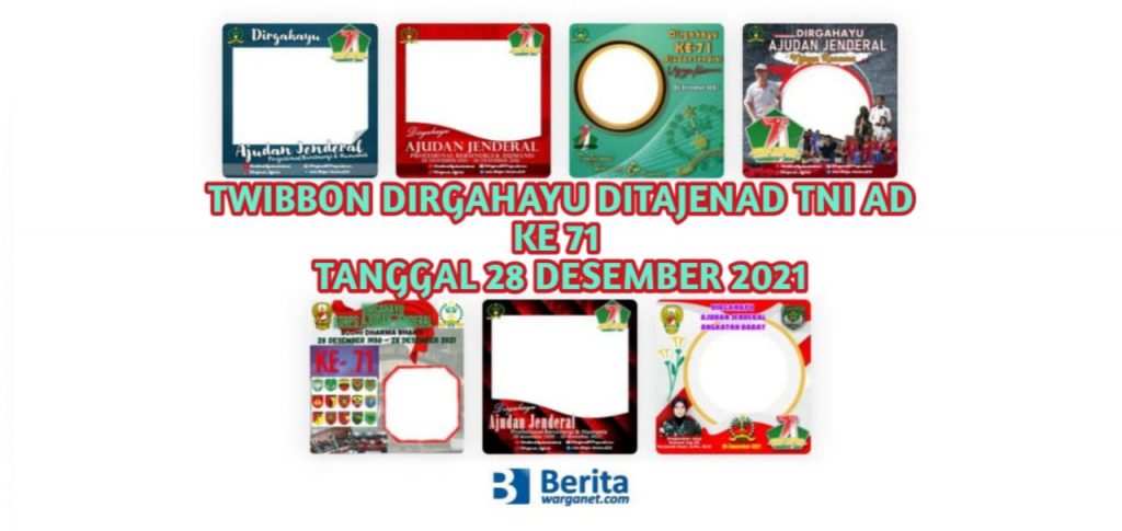 Twibbon Dirgahayu Ditajenad TNI AD Ke 71