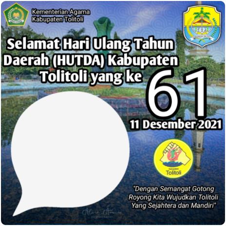 Twibbon Hari Jadi Kabupaten Tolitoli Tahun 2021 Pilihan 2
