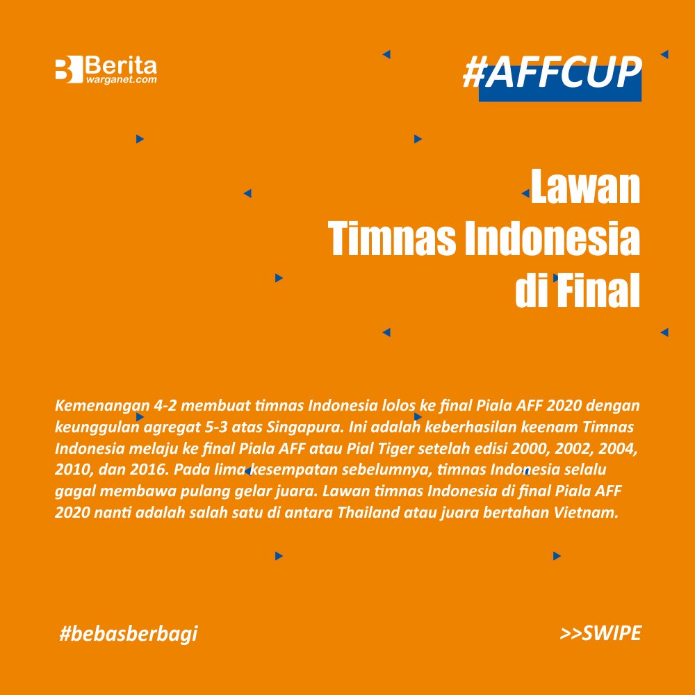 Indonesia lolos Piala AFF 2020