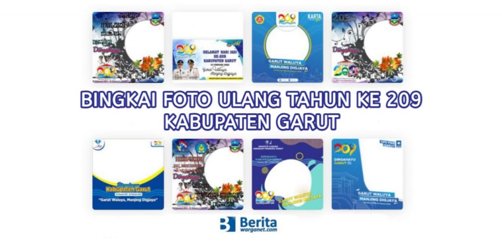 Bingkai Foto Ulang Tahun ke 209 Kabupaten Garut