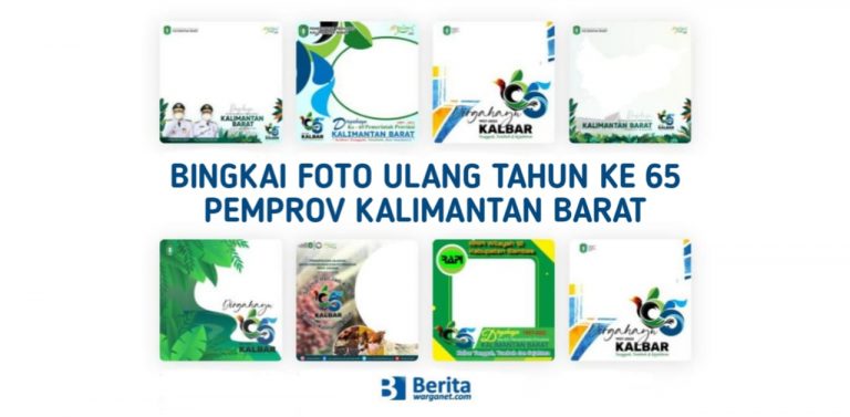 Bingkai Foto Ulang Tahun ke 65 Pemprov Kalimantan Barat