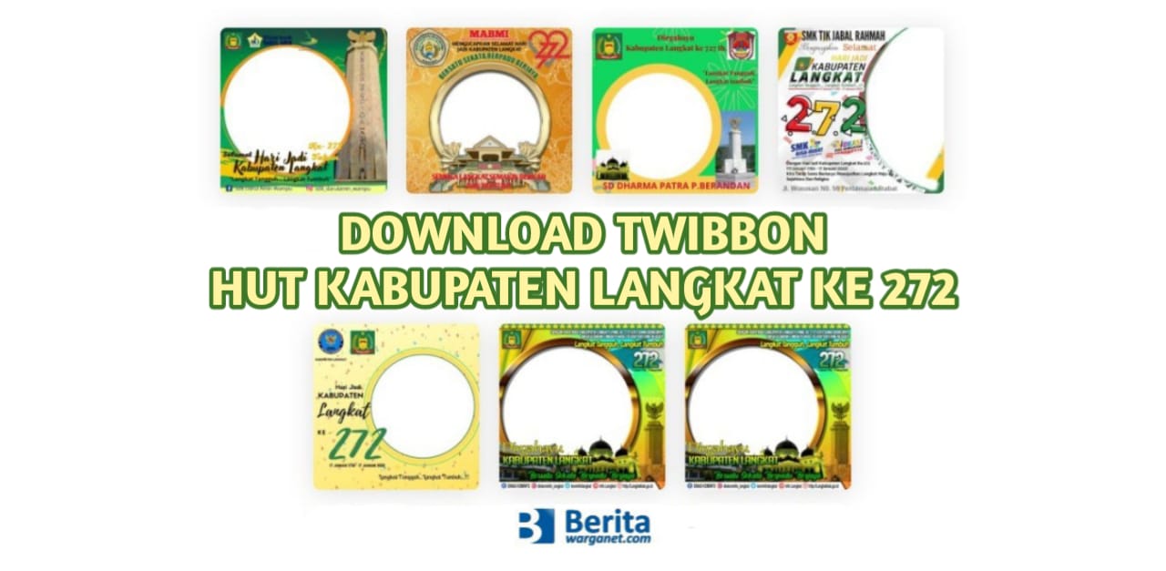 Download Twibbon HUT Kabupaten Langkat ke 272 Tahun 2022