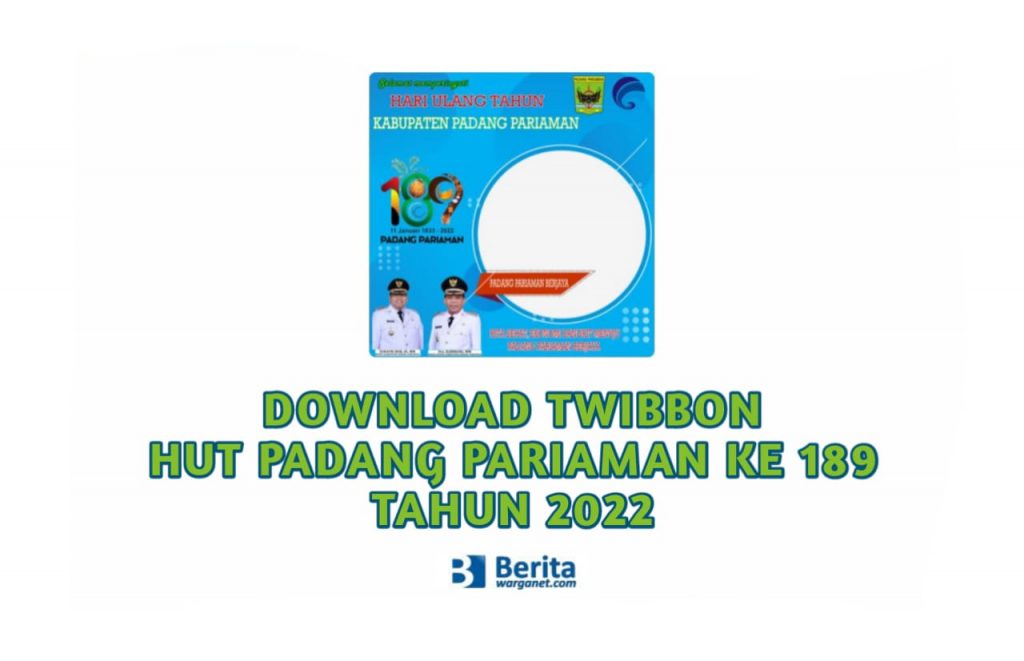 Download Twibbon HUT Padang Pariaman Ke 189 Tahun 2022