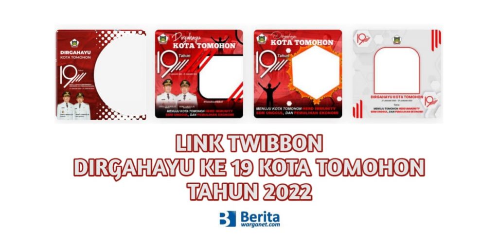 Twibbon Dirgahayu ke 19 Kota Tomohon Tahun 2022