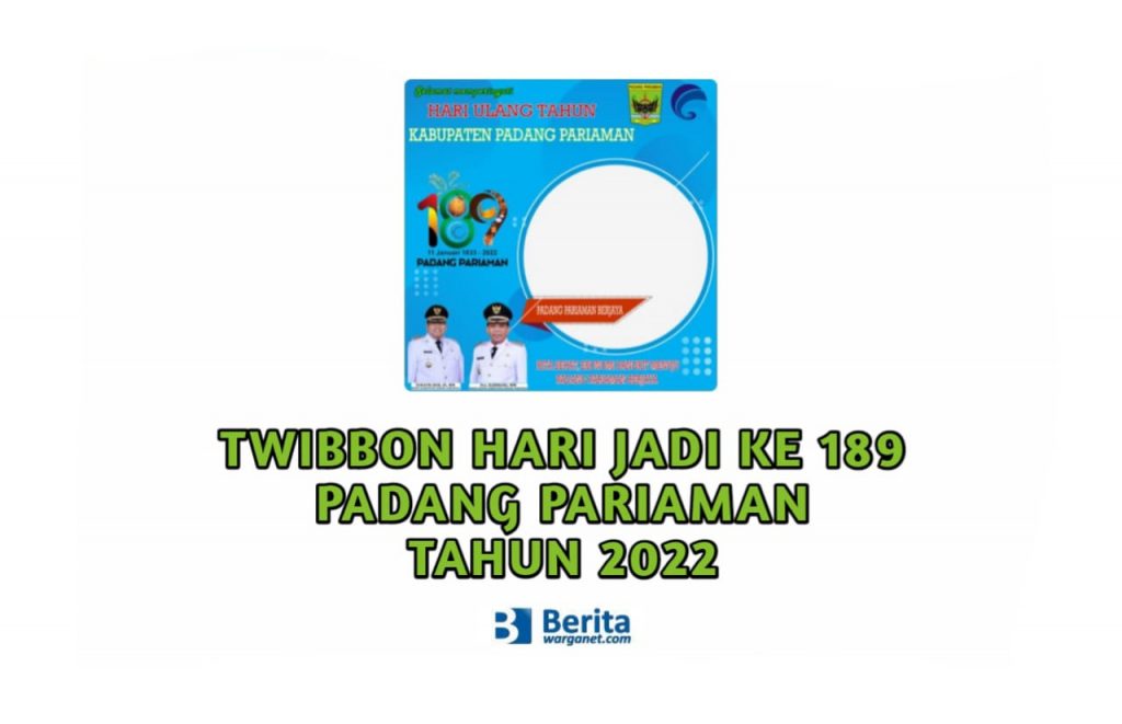 Link Twibbon Hari Jadi Ke 189 Padang Pariaman Tahun 2022