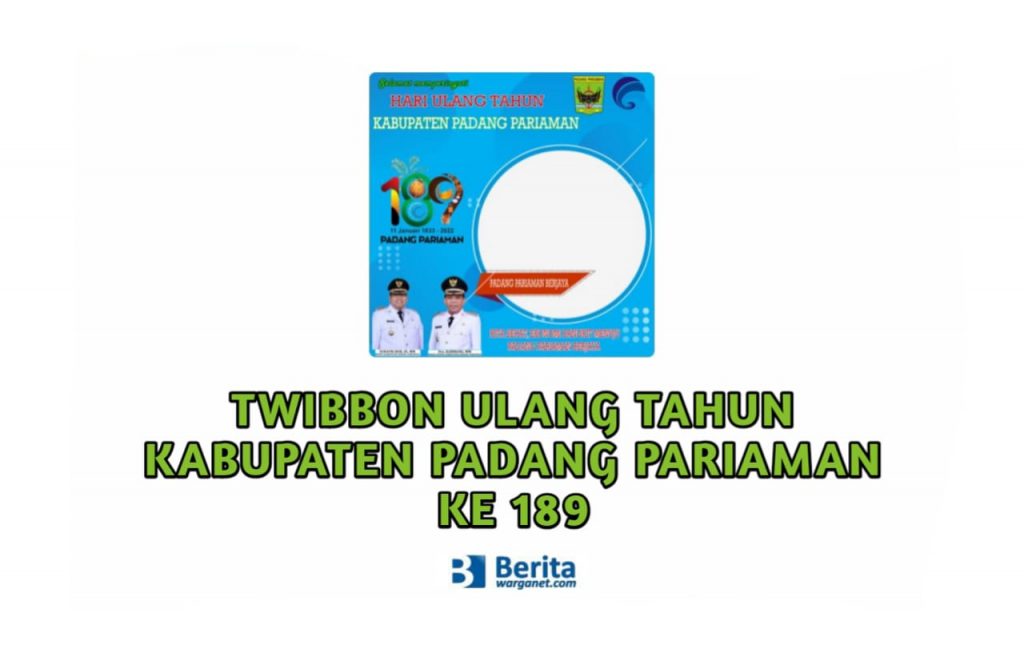 Twibbon Ulang Tahun Kabupaten Padang Pariaman Ke 189