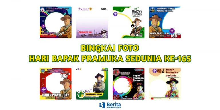 Bingkai Foto Hari Bapak Pramuka Sedunia ke-165
