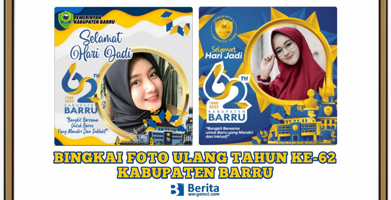 Bingkai Foto Ulang Tahun ke-62 Kabupaten Barru