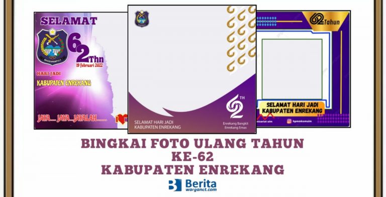 Bingkai Foto Ulang Tahun ke-62 Kabupaten Enrekang