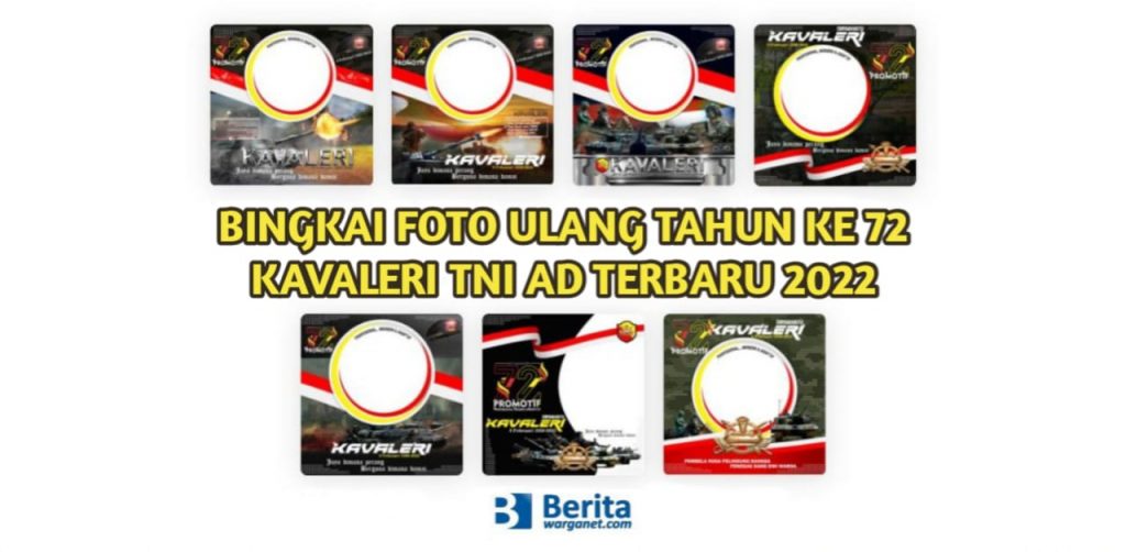 Bingkai Foto Ulang Tahun ke 72 Kavaleri TNI AD