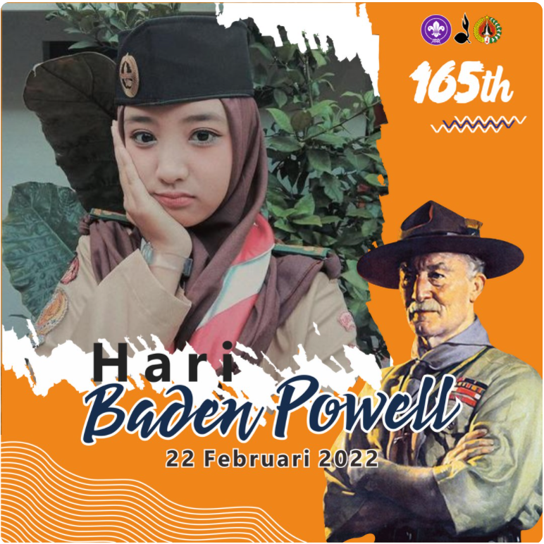 Twibbon Hari Baden Powell ke-165 Pilihan 1