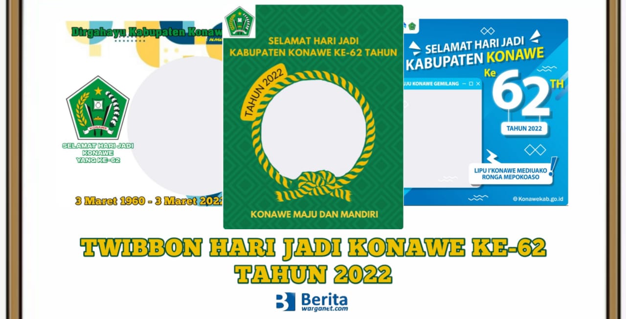 Twibbon Hari Jadi Konawe ke-62 Tahun