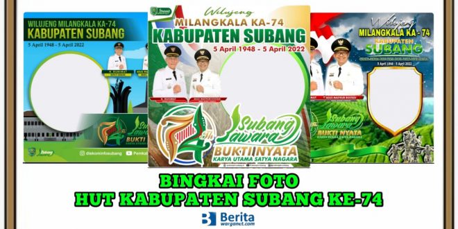 Bingkai Foto HUT Kabupaten Subang ke-74