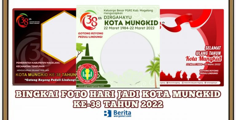 Bingkai Foto Hari Jadi Kota Mungkid ke-38