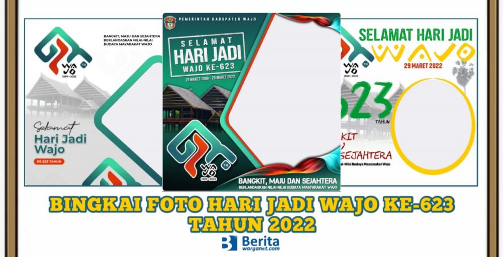 Bingkai Foto Hari Jadi Wajo ke-623