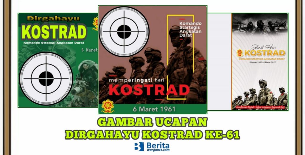Gambar Ucapan Dirgahayu Kostrad Tahun 2022 yang ke-61
