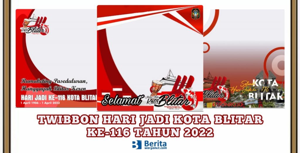 Twibbon Hari Jadi Kota Blitar 2022 ke-116 Tahun