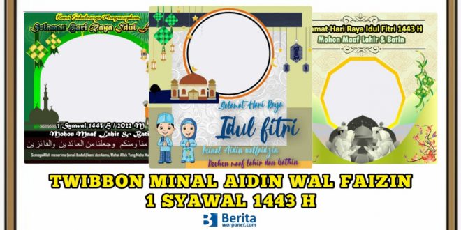 Twibbon Minal Aidin Wal Faizin 1 Syawal 1443 H