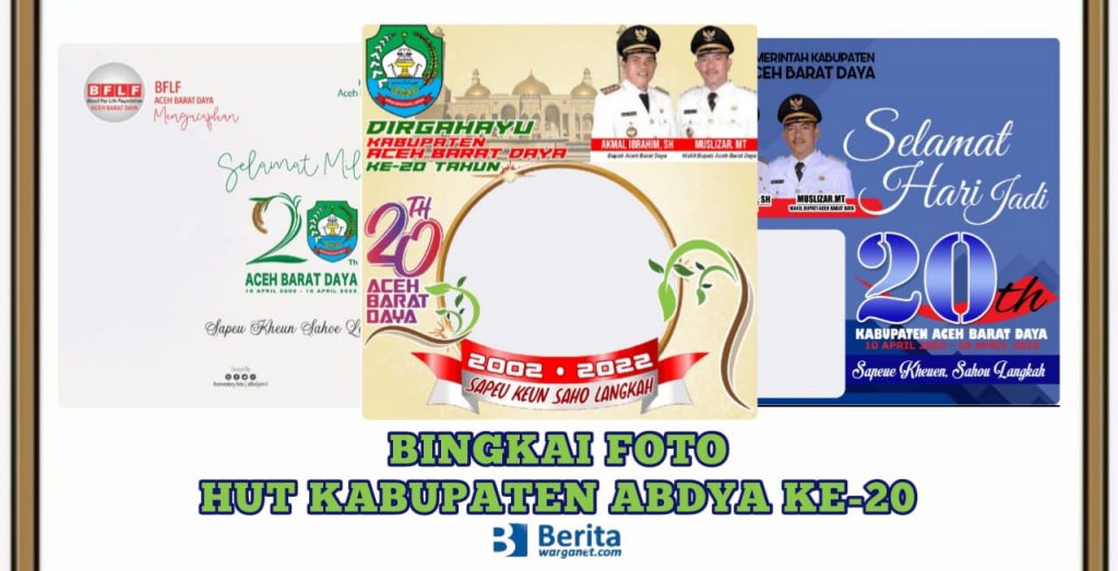 Bingkai Foto HUT Kabupaten Abdya ke-20