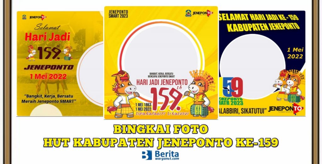 Bingkai Foto HUT Kabupaten Jeneponto ke-159
