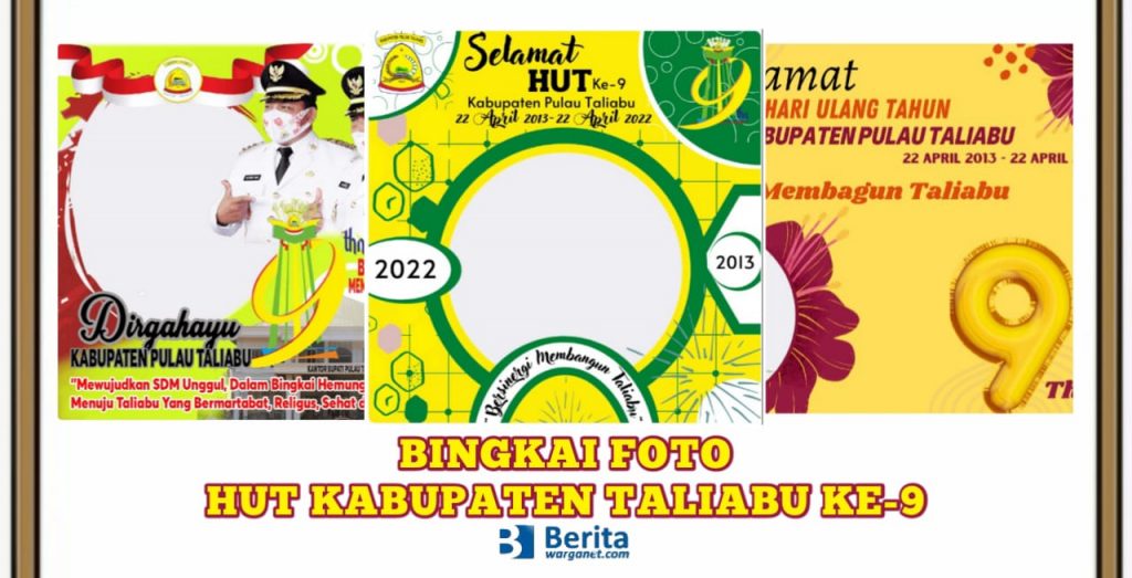 Bingkai Foto HUT Kabupaten Pulau Taliabu ke-9