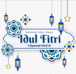 Pilihan 3 - Logo Hari Raya Idul Fitri 1443 H 2022 M (Format PNG)